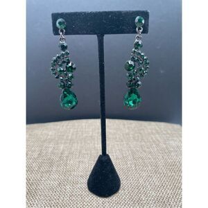 New EVER FAITH Women's Crystal Bohemia Bridal Hollow Wave  Chandelier Teardrop D